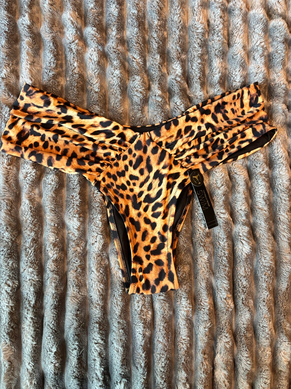 Victoria Secrete Swim itsy/mini Leopard-Print Bikini Bottoms size large